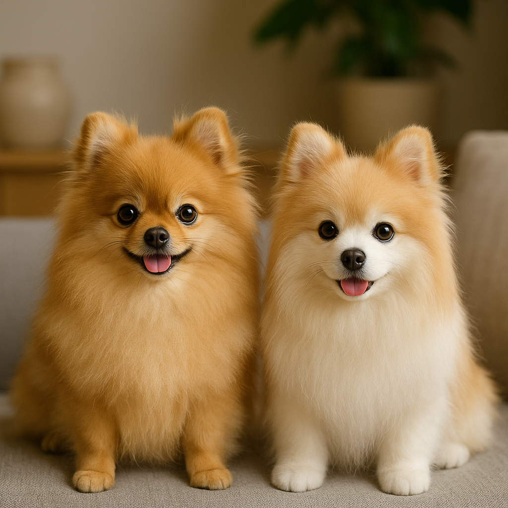 Pomeranian custom felt replica comparison