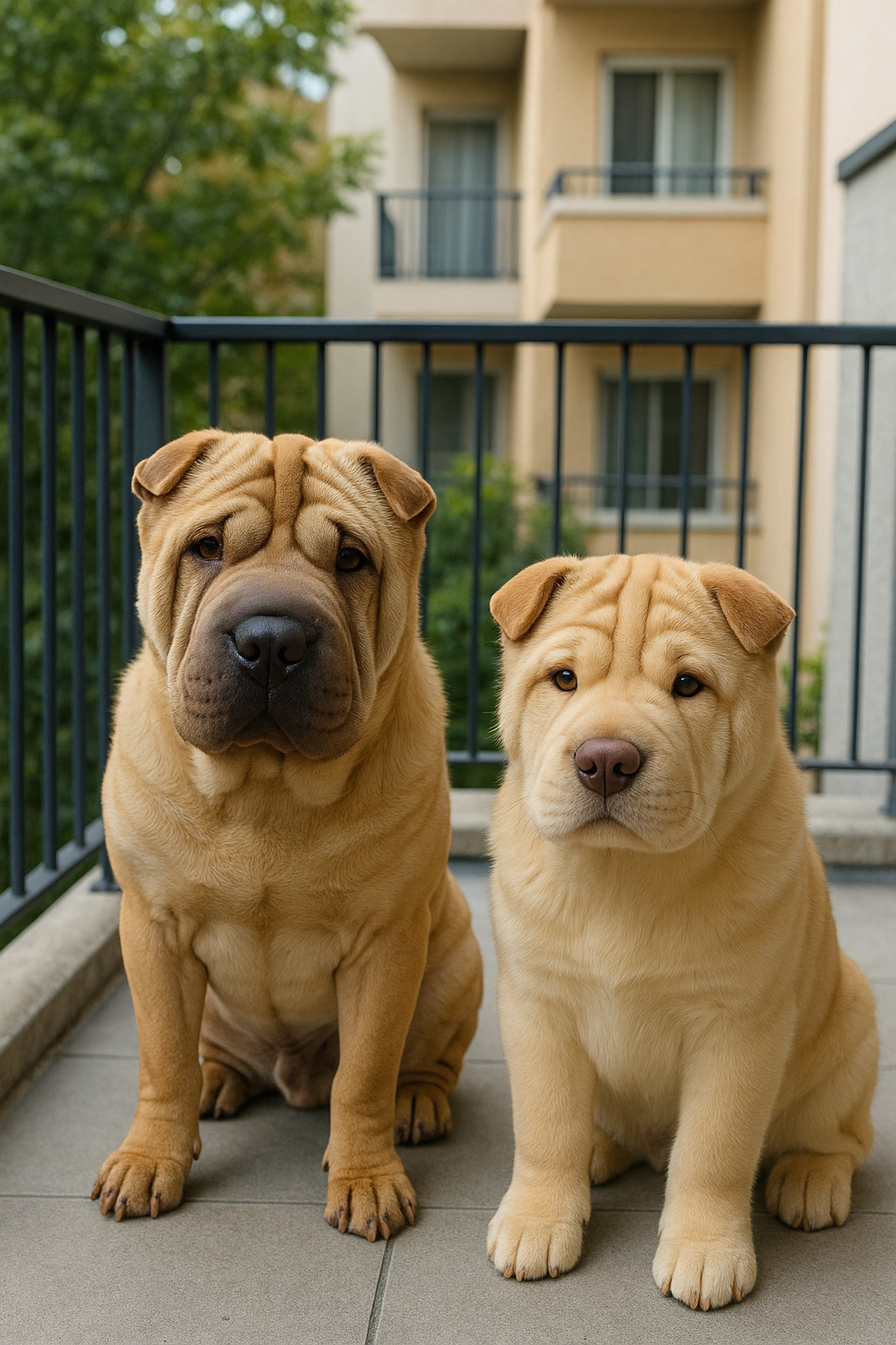 Shar Pei custom needle felted replica comparison
